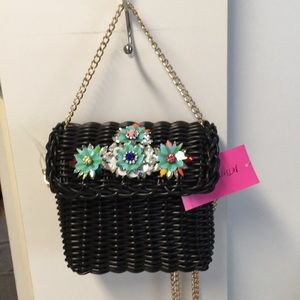NWT Betsey Johnson Black Basket Purse 👛